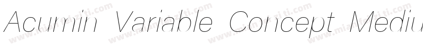 Acumin Variable Concept Medium字体转换